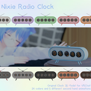VRChat用置時計 Nixie Radio Clock