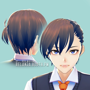 Hair 【Vroid】ヘアプリセット || 男性 VRoid Hair for Guy Side Pony-tail ヘア