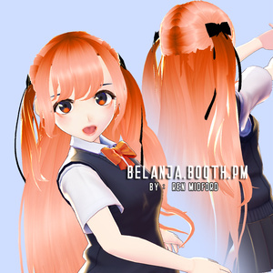 Hair 【Vroid】ヘアプリセット || VRoid Hair Long x Twintail Ombre Pink ヘア