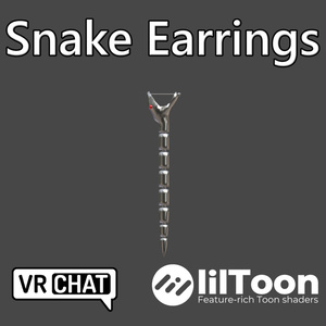 【くうた-Kuuta 】ゆらゆらヘビピアス Snake Earrings