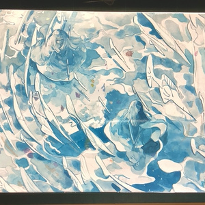 パネル原画【またあした】