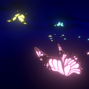 【Unity】蝶・ちょうちょ(Butterfly)パーティクルシェーダー (メッシュ、テクスチャ付き)【早期アクセス版】