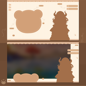 【FREE】cozy bear overlay - twitch - youtube - stream