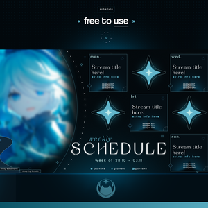 【FREE】 teal sparkle schedule - twitch - youtube - stream