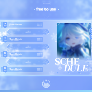 【FREE】 snowflake schedule - twitch - youtube - stream