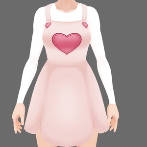 heart overall dress