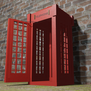 【3Dモデル】テレフォンボックス（telephone box）