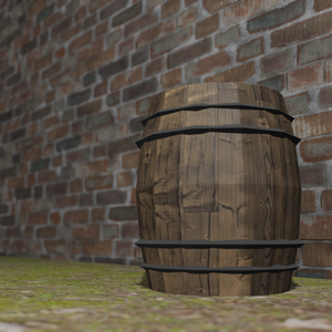 【無料】【3Dモデル】木樽（barrel）