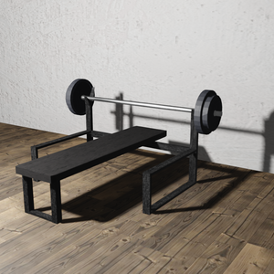 【3Dモデル】ベンチプレスセット（bench press set）