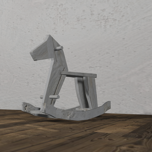 【3Dモデル】木馬ロッキングチェア（horse rocking chair）
