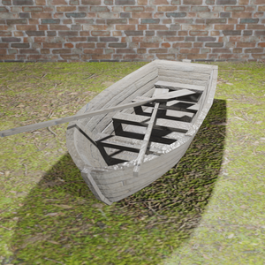 【3Dモデル】木製ボート（wood boat）