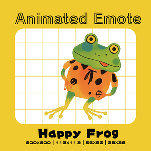 【Animated Emotes】Happy frog