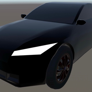 ローポリ スポーツカー 3Dモデル (ゲーム・VR向け)