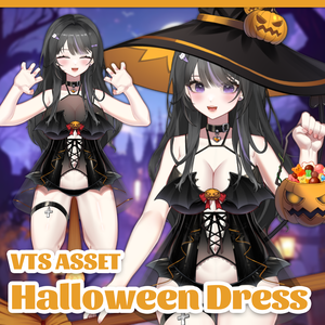 [Vtuber素材] ハロウィンドレス / [Vtuber Assets] Halloween Dress