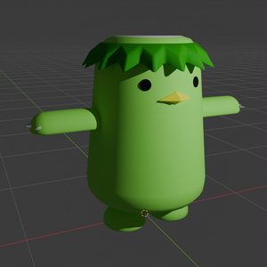 【VRMあり Humanoid対応】暇つぶしに作ったローポリ河童