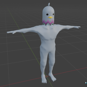 VRChat対応　スカルプトで頭をモデリングするのが面倒になって生まれた悲しきモンスター