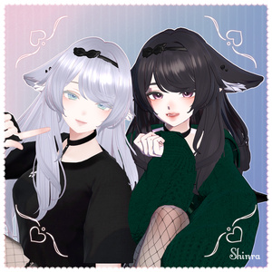 〖5アバター対応〗 Cherish ♡ Hair+Ears+Tail 【VRChat用ヘア+アクセサリー モデル】 缩略图 6