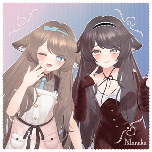 〖5アバター対応〗 Cherish ♡ Hair+Ears+Tail 【VRChat用ヘア+アクセサリー モデル】 缩略图 4