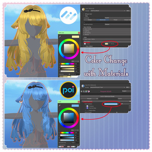 〖5アバター対応〗 Cherish ♡ Hair+Ears+Tail 【VRChat用ヘア+アクセサリー モデル】 缩略图 9