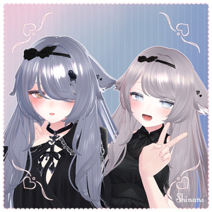 〖5アバター対応〗 Cherish ♡ Hair+Ears+Tail 【VRChat用ヘア+アクセサリー モデル】 缩略图 3