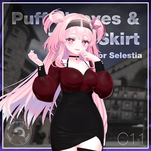 Puff sleeves & Tulip skirt for Selestia / パフスリーブ&チューリップスカート 【セレスティア用】 (C11)