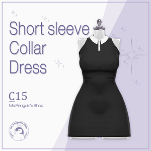 【8Avatars】Short Sleeve Collar Dress / 半袖襟ワンピース (C15)