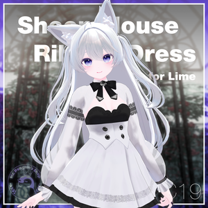 Sheer Blouse Ribbon Dress for Lime,Chiffon / シアーブラウス リボンワンピース 【ライム用,シフォン用】 (C19)