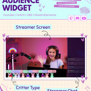  【VTuber向け】【YouTube/Twitch】視聴者参加型ウィジェットセット✨│ストリーミング向け