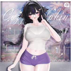 【VRChat向け】Cozy_Dolphin【4アバター対応】