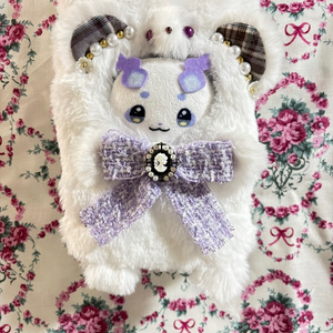 ちびぐるみ にとたん くすみ紫 ねこ ぬい服 - かつお - BOOTH