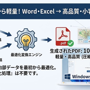 【軽量】Excel・Word → PDF変換ツール｜Windows用