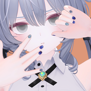 【Ramune用】ギランギラン青nail【頑張ろう15】