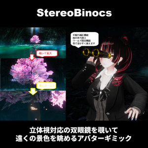 【VRChatアバターギミック】StereoBinocs