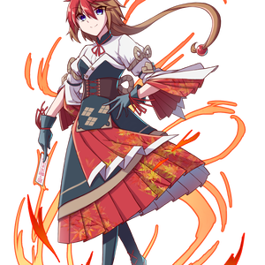 【フリー素材】巫女服の子の戦闘立ち絵