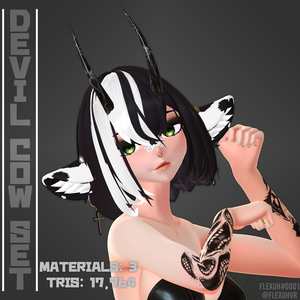 Devil Cow Set - 牛の耳としっぽ