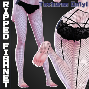 【Lasyusha ラシューシャ】Ripped Fishnets Texture+Material