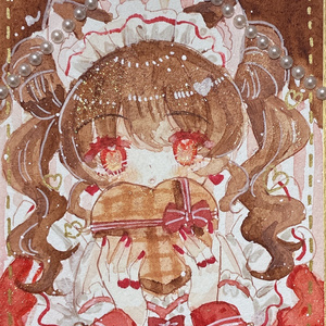 Cat ear Valentine's Day small art board