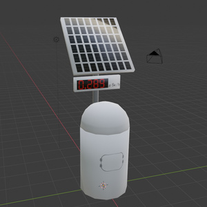 リアルタイム線量計 3Dモデル