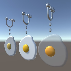 【VRC想定】目玉焼き&生卵イヤリング【3Dモデル】