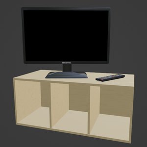 テレビセット（FBX、Blender3.6.0）