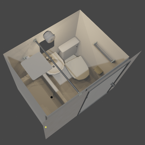 3点ユニットバス（FBX、Blender3.6.0）