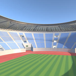 競技場・スタジアム（FBX、Blender3.6.0）