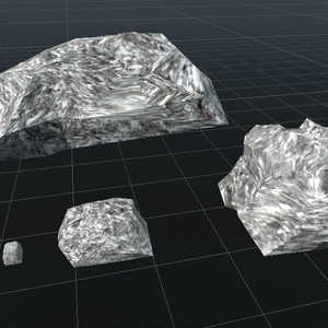 岩　4点セット　3Dモデル