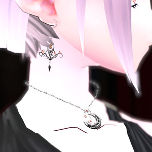 【VRChat想定】雪月花ネックレス 缩略图 7