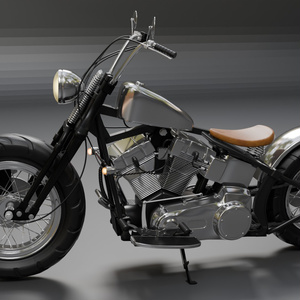 Blenderで作ったソフテイル風motorcycle
