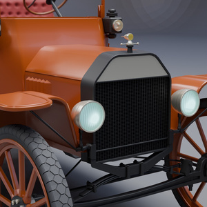 Blenderを使って作ったT型フォード風クラシックカー、アンティークシリーズ