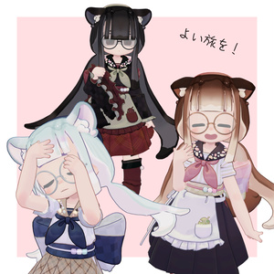 【みつまめ専用】黒糖おさげヘア【VRChat想定】 缩略图 4