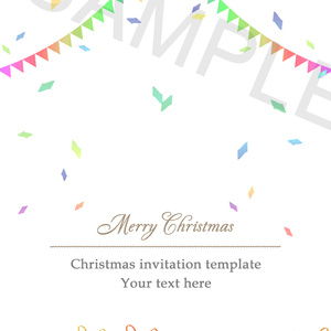 クリスマスパーティーテンプレート　PSD＆JPEG