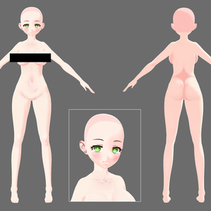 【VRoid】セルルック風味のやわ肌テクスチャ(VRM)