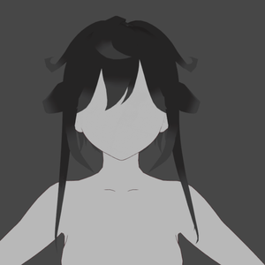 [VRoid] Thorns | Short Goth Black Hair with Bangs
